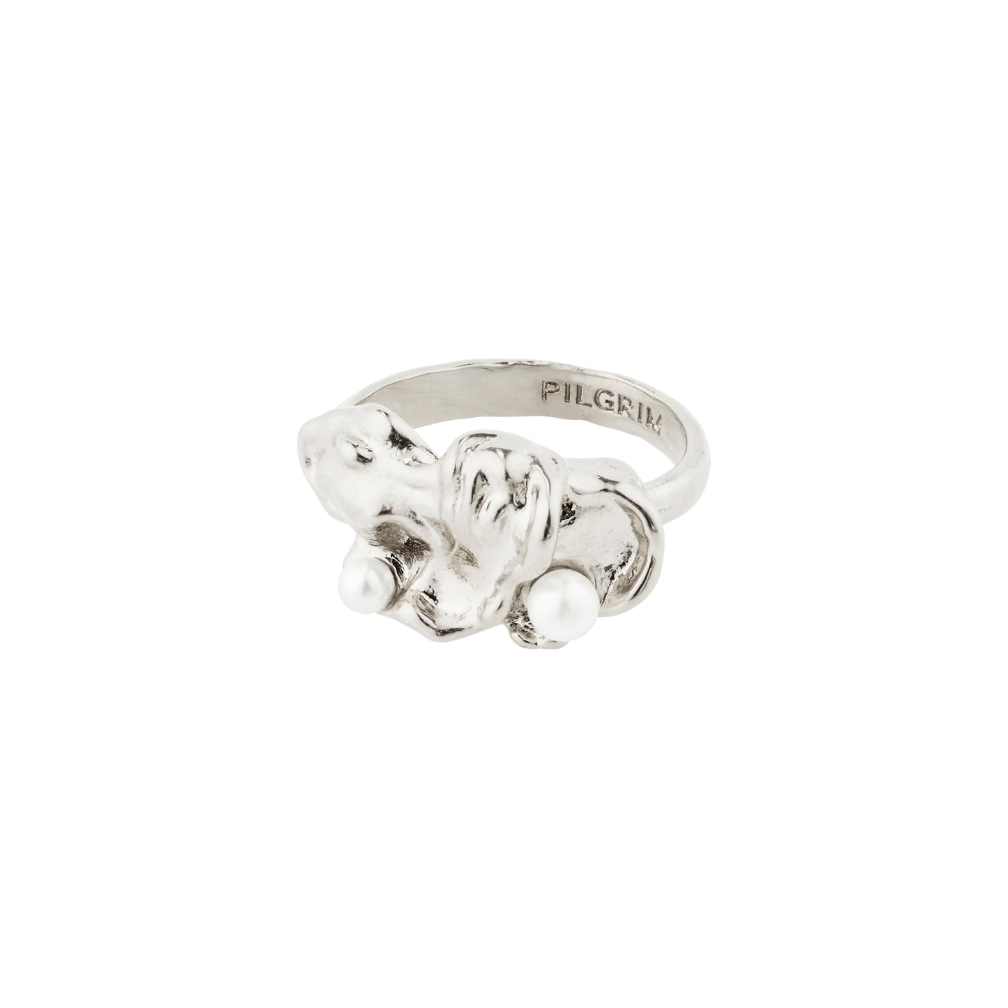 MOON recycled ring silver-plated