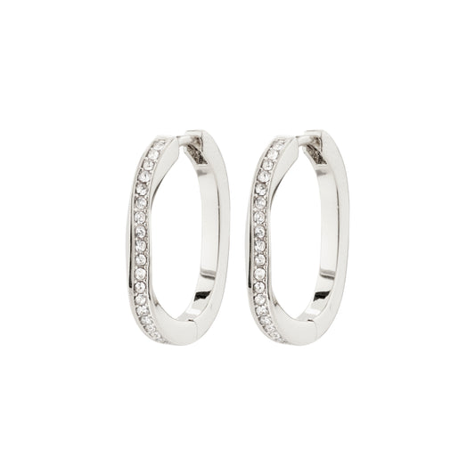 TRUE recycled hoop earrings silver-plated