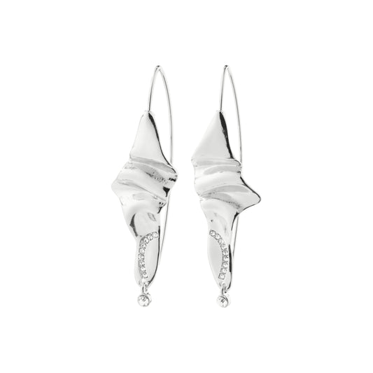 LEARN recycled crystal earrings silver-plated