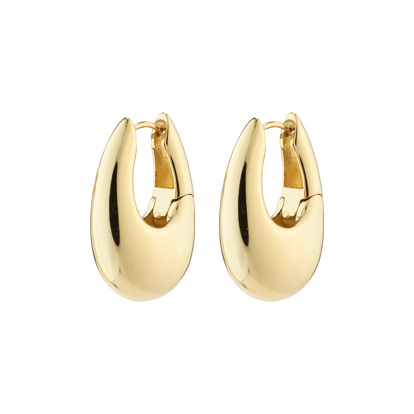 AUTUMN chunky retro hoop earrings gold-plated