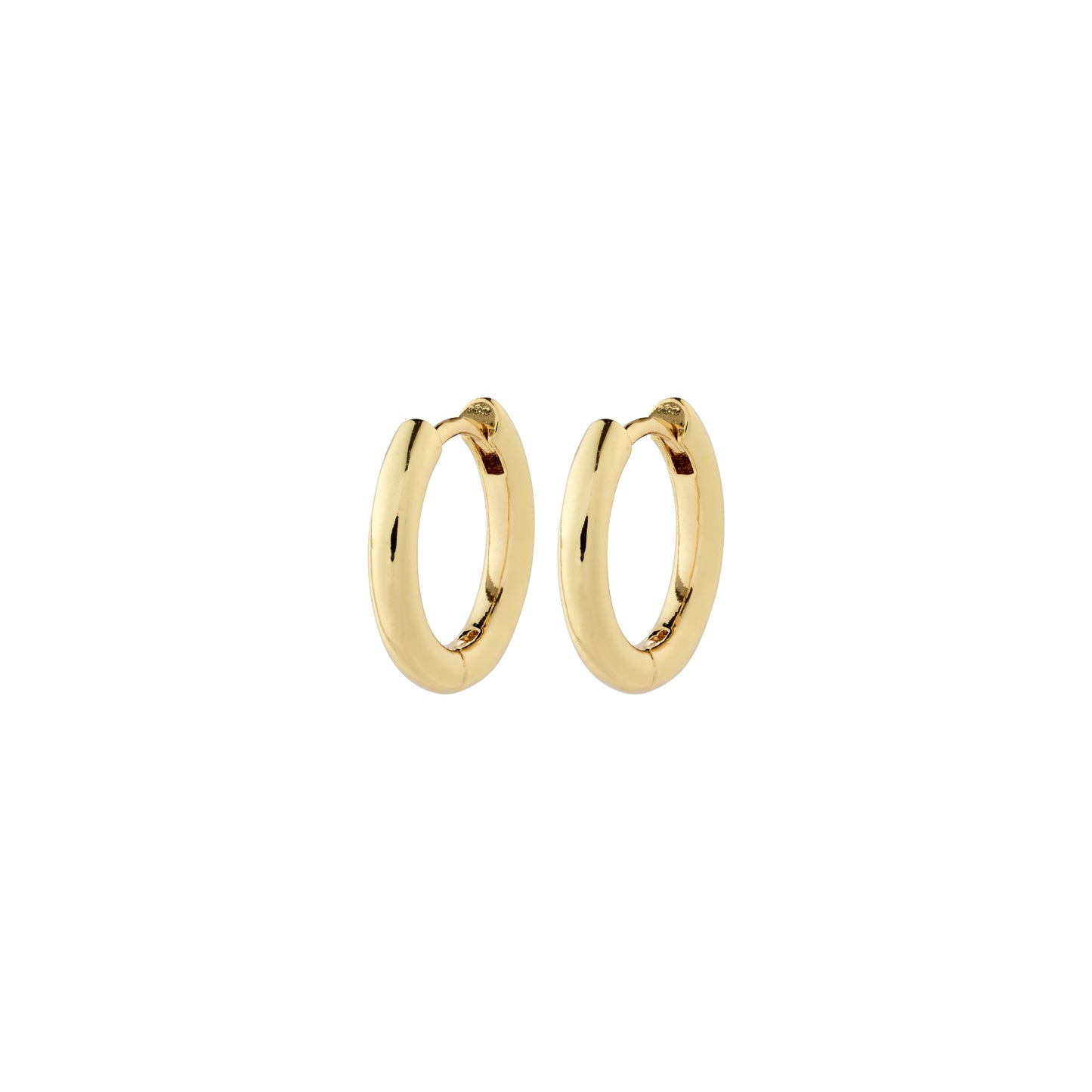 CHARM recycled small hoop earrings gold-plated