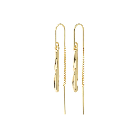 ALBERTE teardrop pendant chain earrings gold-plated