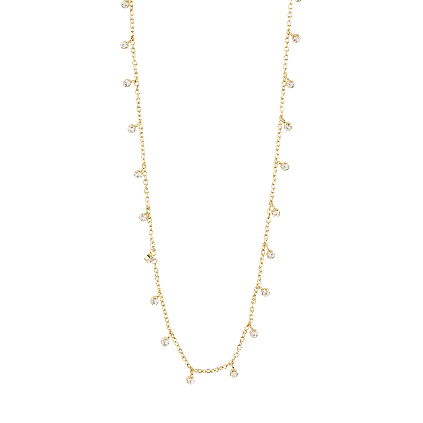 MAJA crystal multi drops necklace gold-plated