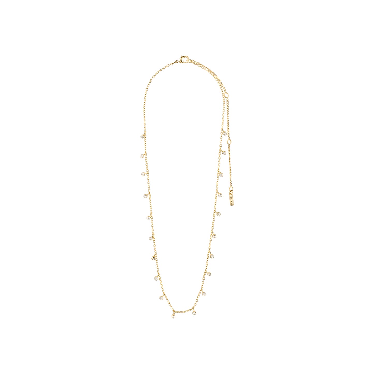 MAJA crystal multi drops necklace gold-plated