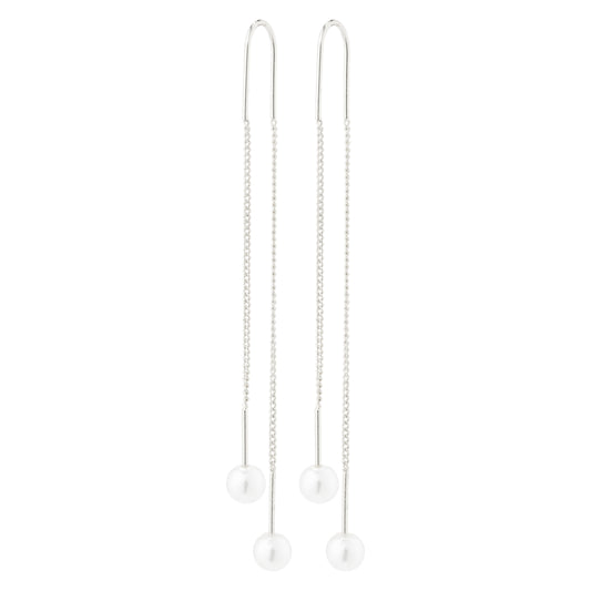 EUONIA pearl chain earrings silver-plated